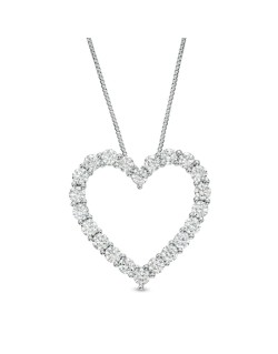 Ciondolo Forma Cuore con Diamanti