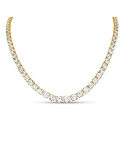 Collana Tennis Oro Giallo 18k con Diamanti