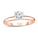 Solitario Oro Rosa Modello Cartier con Diamante
