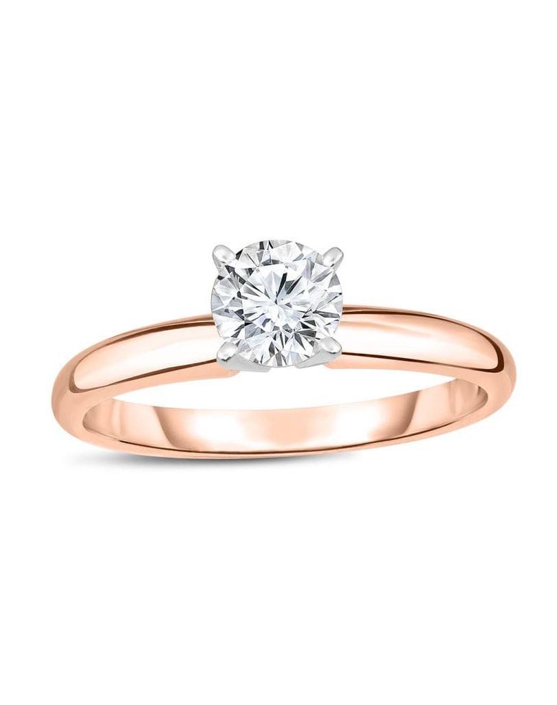 Solitario Oro Rosa Modello Cartier con Diamante
