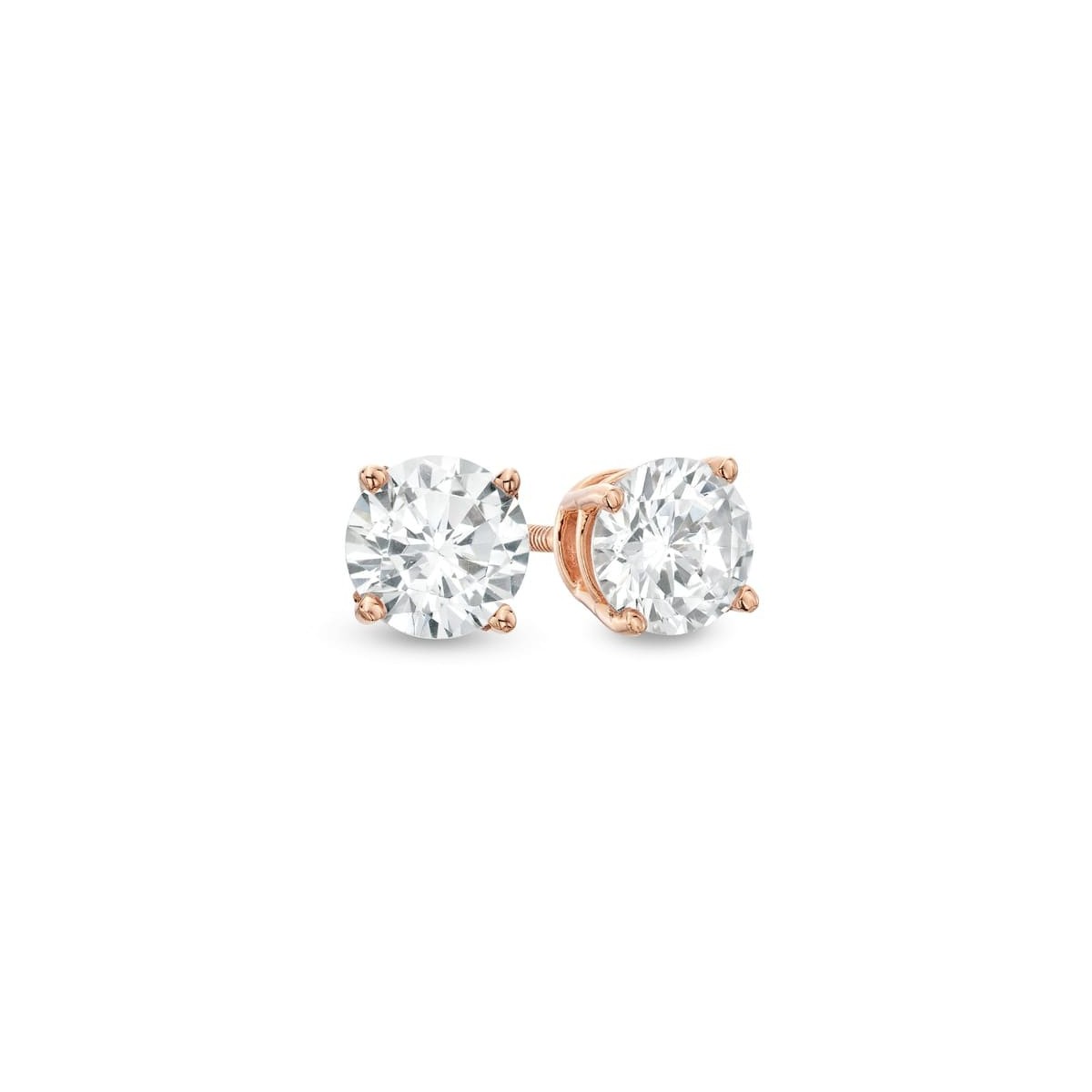 Orecchini Oro Rosa Modello Tiffany Con Diamanti