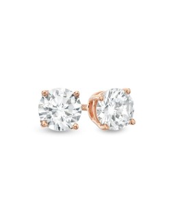 Orecchini Oro Rosa Modello Tiffany Con Diamanti