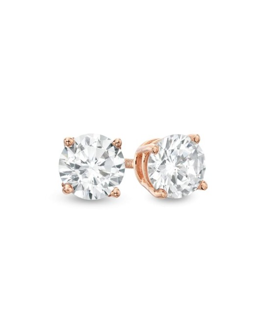 Orecchini Oro Rosa Modello Bulgari Con Diamanti