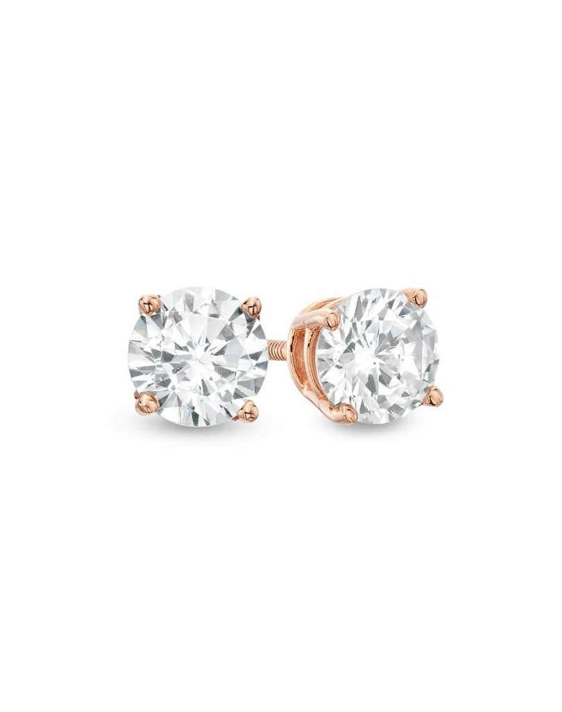 Orecchini Oro Rosa Modello Bulgari Con Diamanti