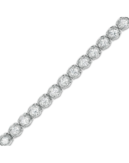 Braccialetto Oro Bianco Modello Bulgari con diamanti