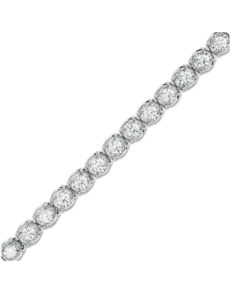 Braccialetto Oro Bianco Modello Bulgari con diamanti