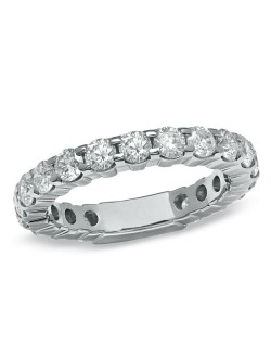 Anello Eternity Elegante in Oro Bianco 18k