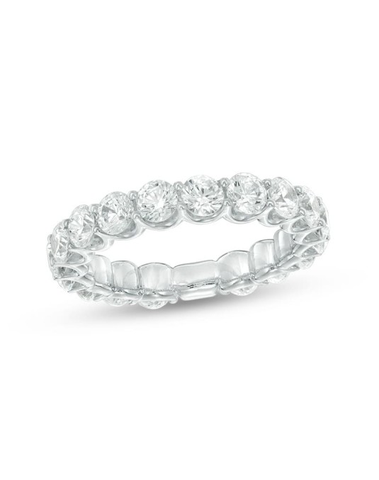 Anello Platino Modello Eternity con diamanti
