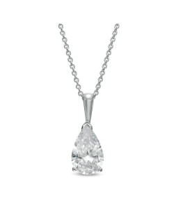 Ciondolo Platino Diamante Pear Naturale