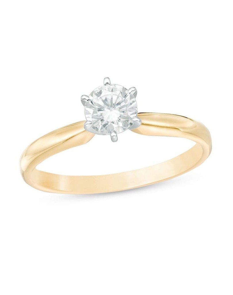 Solitario Oro Giallo Donna con diamante