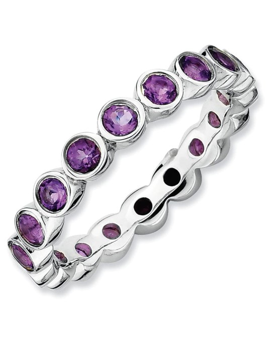 Anello Eternity Ametiste di 2 carati