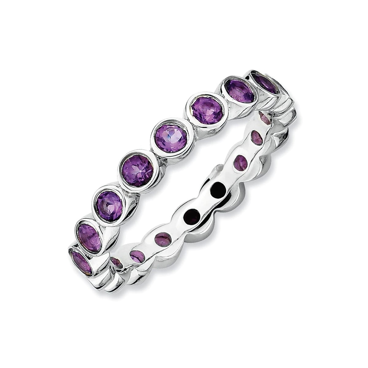Anello Eternity Ametiste di 2 carati