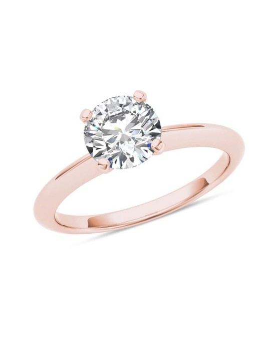 Anello Oro Rosa Modello Kimberly con diamante