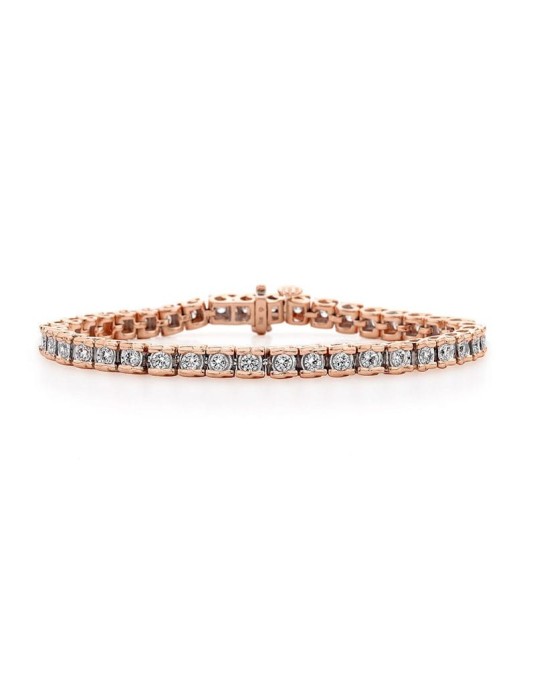 Bracciale Oro Rosa 18k con diamanti