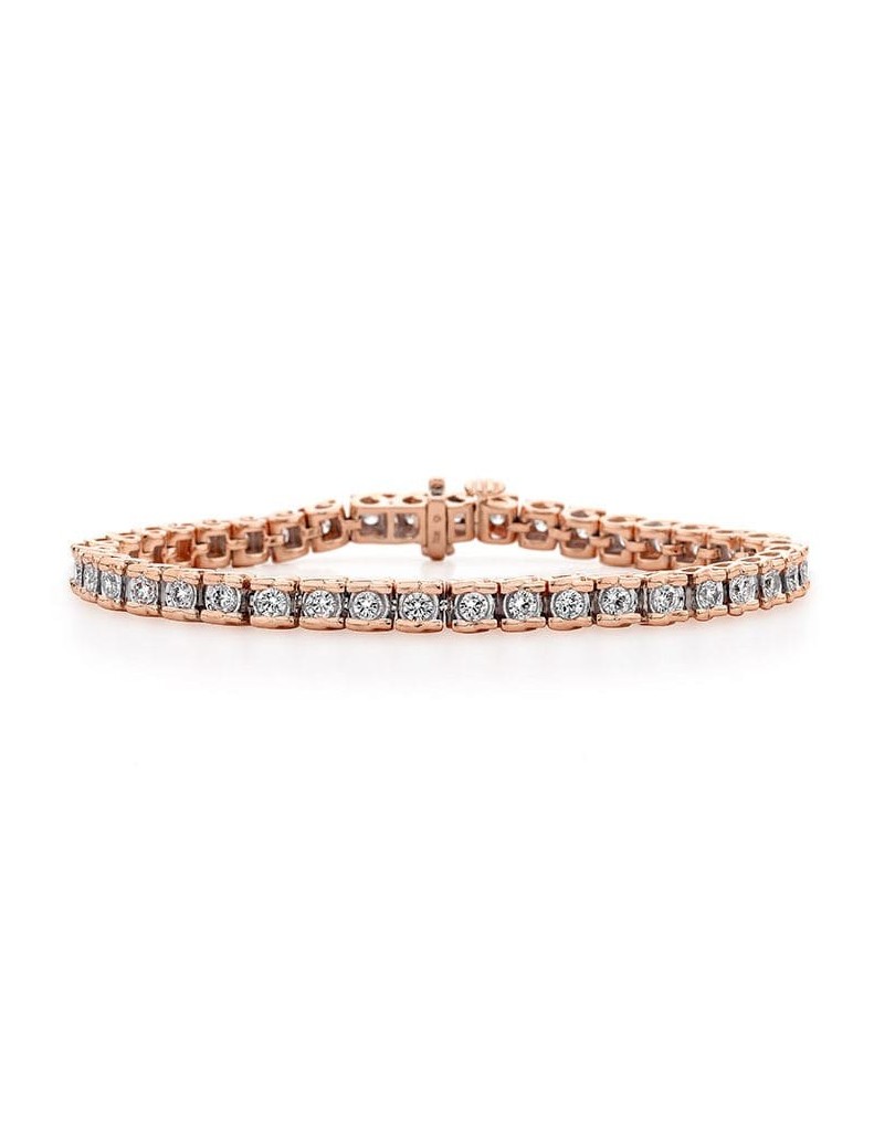 Bracciale Oro Rosa 18k con diamanti