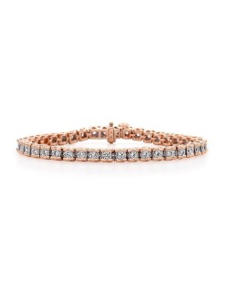 Bracciale Oro Rosa 18k con diamanti