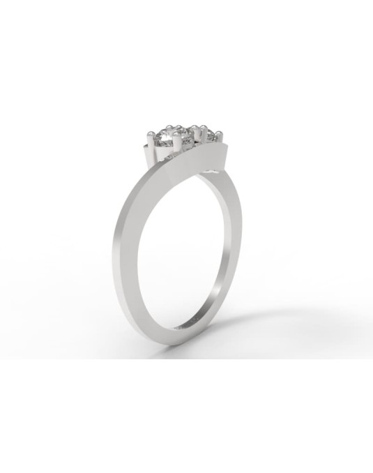 Bilogy in Oro Bianco 18k con diamanti