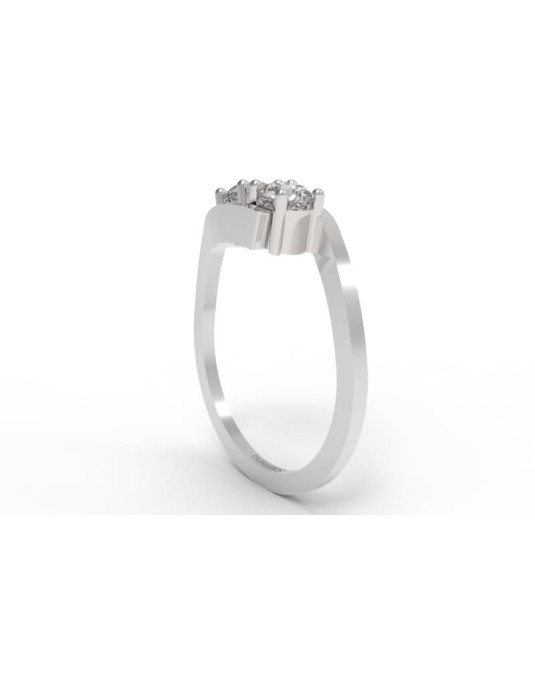 Bilogy in Oro Bianco 18k con diamanti