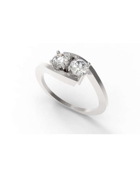 Bilogy in Oro Bianco 18k con diamanti