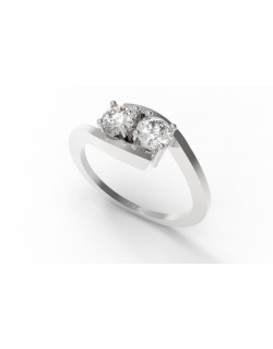 Bilogy in Oro Bianco 18k con diamanti