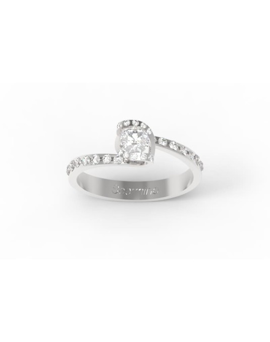 Anello Modello Scermino con Diamanti
