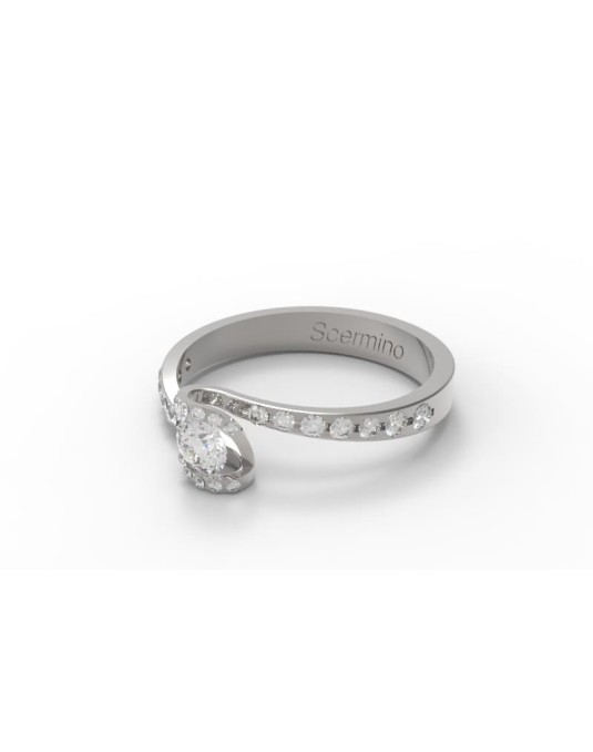 Anello Modello Scermino con Diamanti