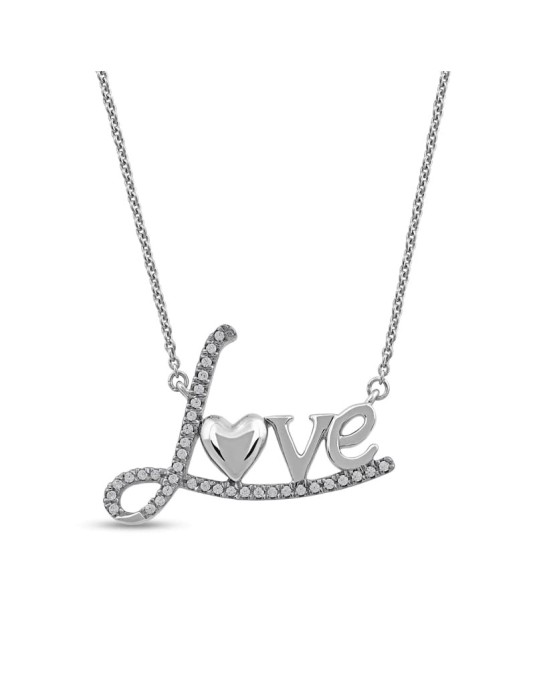 Ciondolo Love Oro Bianco 18k