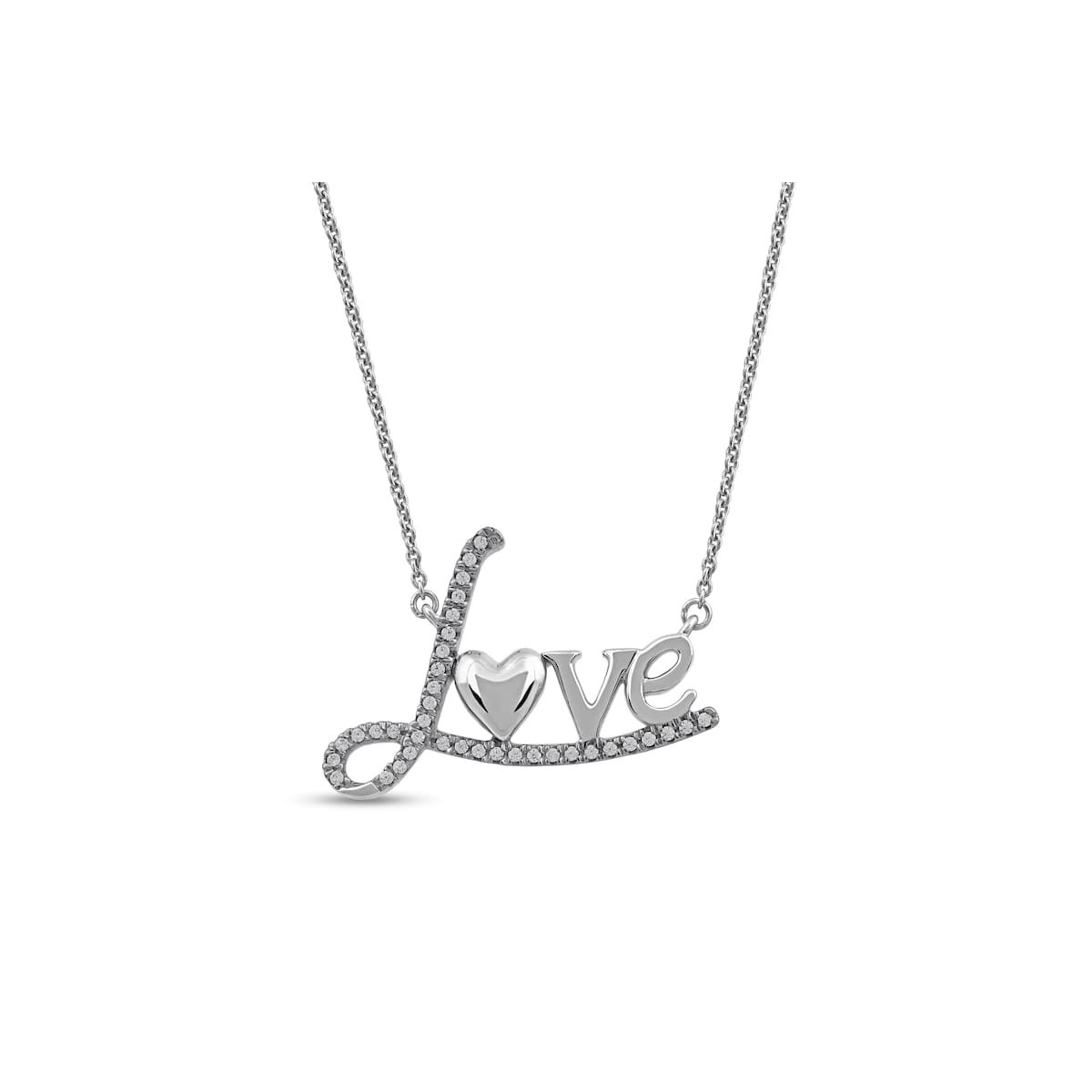 Ciondolo Love Oro Bianco 18k