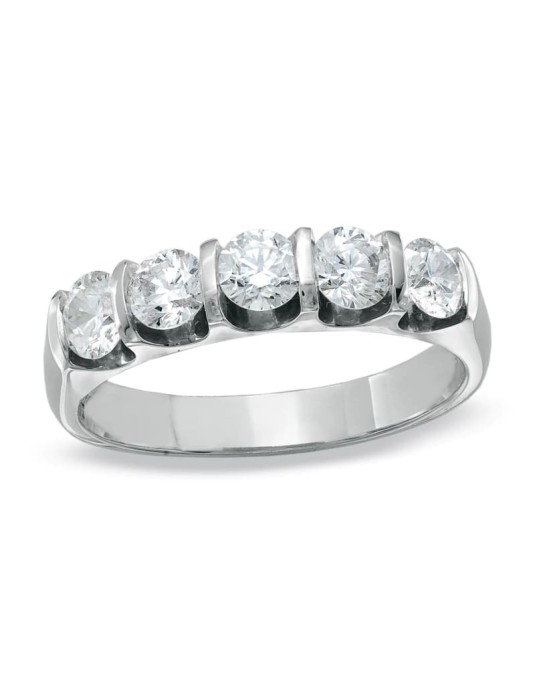 Anello Riviera Modello Scermino con diamanti