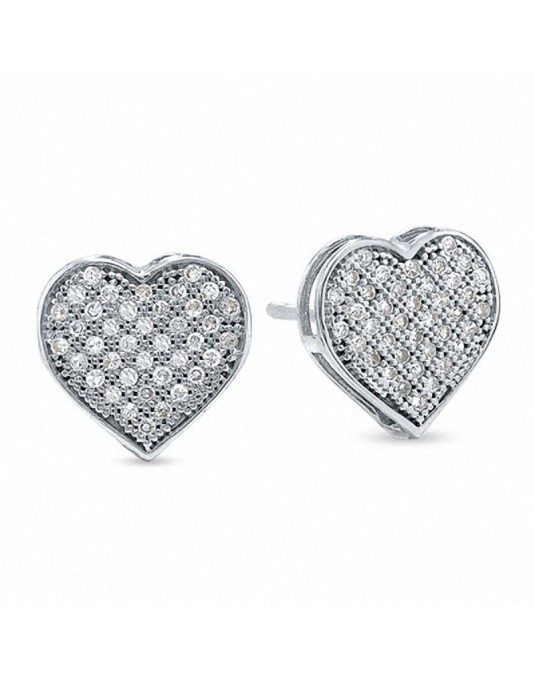 Orecchini Cuore Con Diamanti