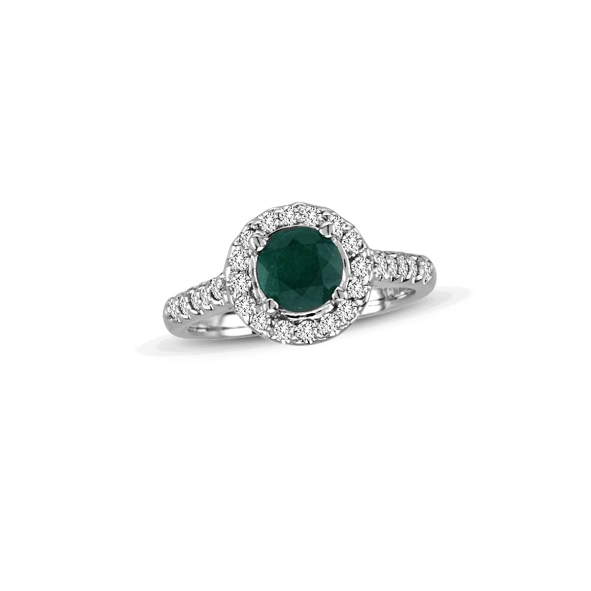 Anello Smeraldo Con Diamanti a Contorno