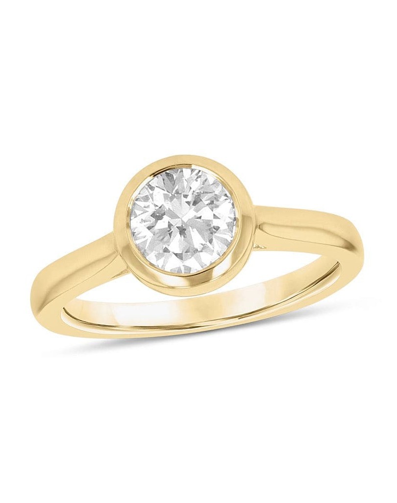 Anello Diamante D-VS1 in oro giallo