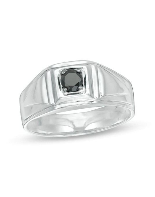 Anello Uomo Modello Bulgari con Diamante nero