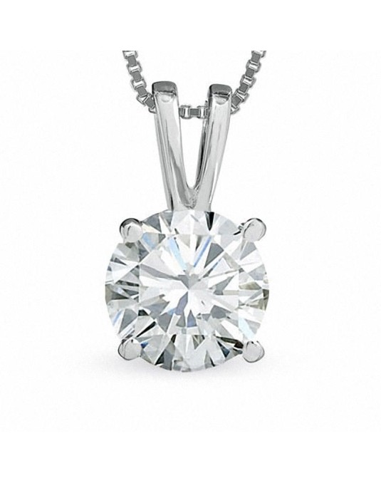 Ciondolo Oro Bianco Modello Kimberly con diamante