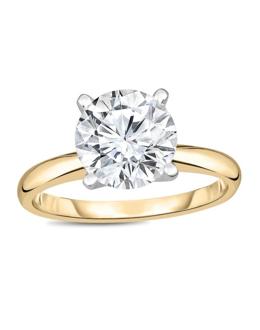 Anello Oro Giallo Scermino con diamante