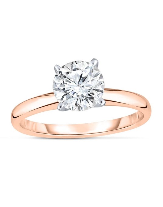 Anello Oro Rosa Blue Nile con diamante