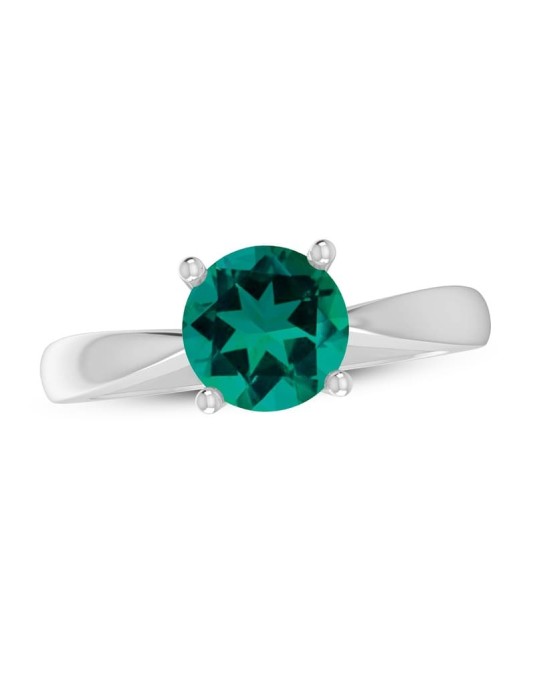 Solitario Smeraldo di 1 carato