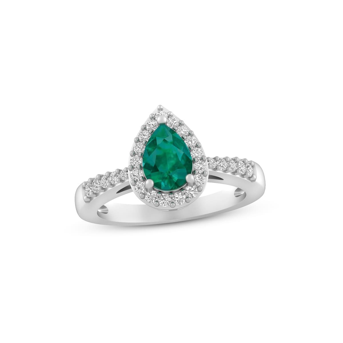 Anello Elegante Smeraldo e Diamanti