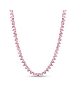 Collana Di Zaffiri Rosa Cuore di 8 carati