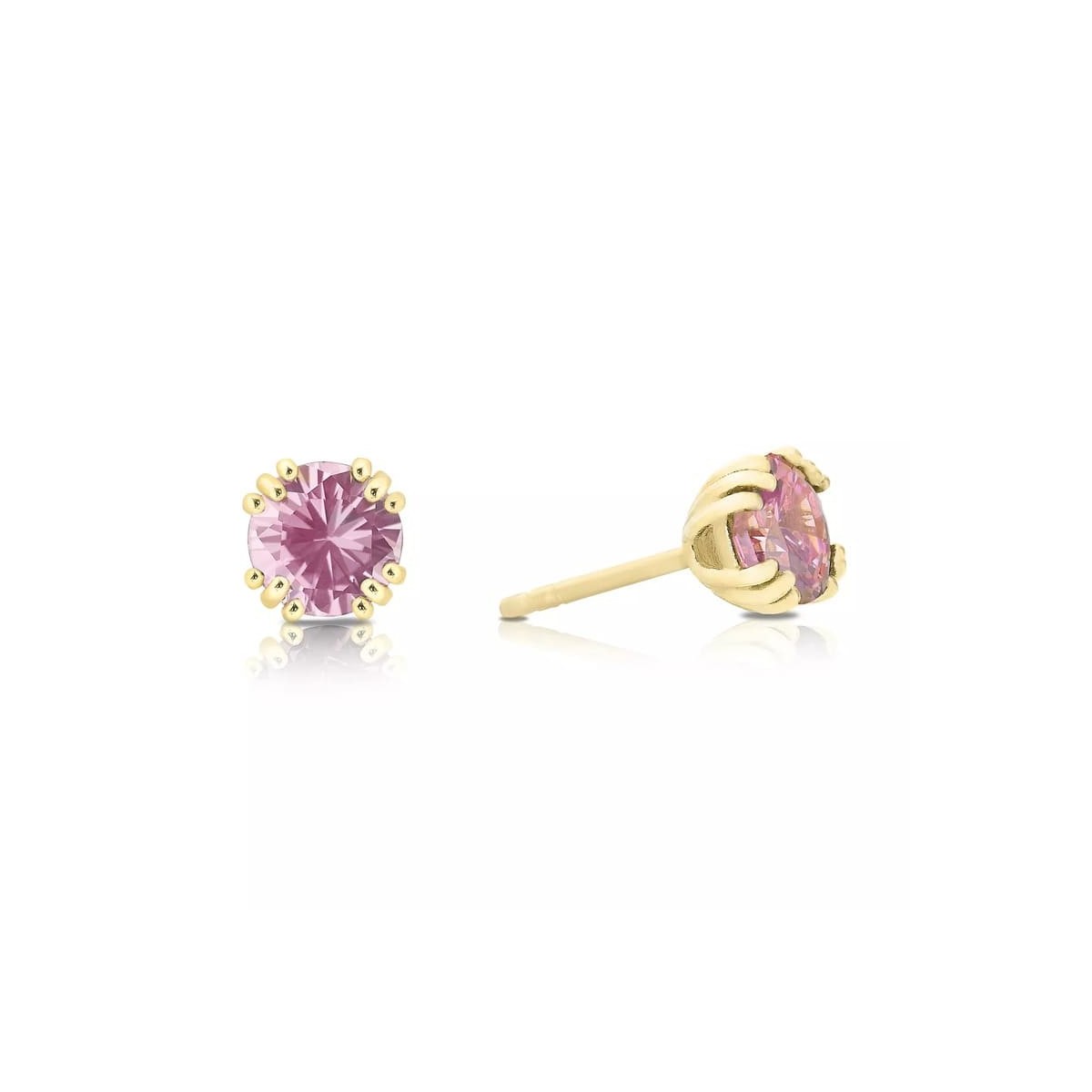 Orecchini Con Zaffiri Rosa di 1 carato