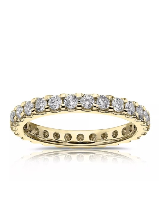 Anello Eternity Oro Giallo 18k con Diamanti