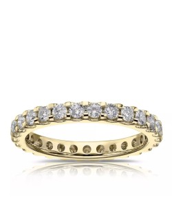 Anello Eternity Oro Giallo 18k con Diamanti