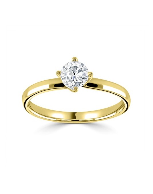 Anello Per Fidanzamento in Oro Giallo 18k