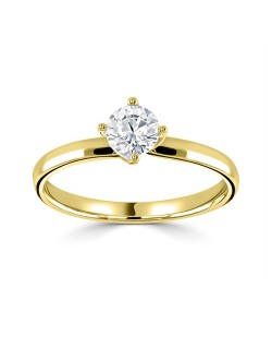 Anello Per Fidanzamento in Oro Giallo 18k
