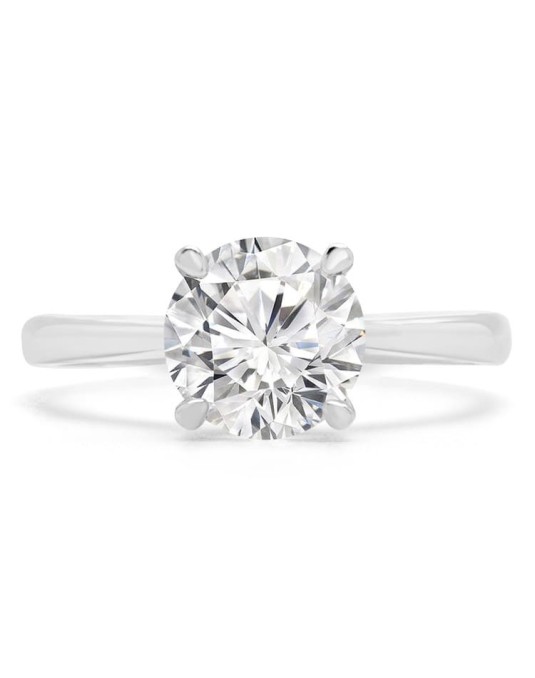 Anello Di Fidanzamento Tiffany Oro Bianco e Diamante