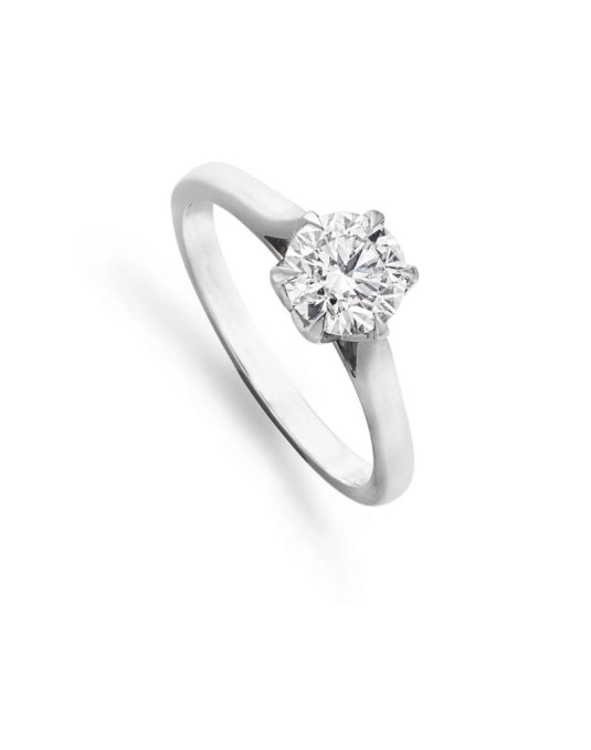 Solitario Matrimonio Modello Cartier con Diamante