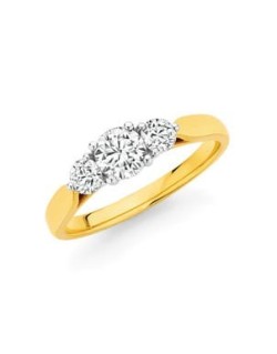 Anello Trilogy Modello Swarovski con Diamanti