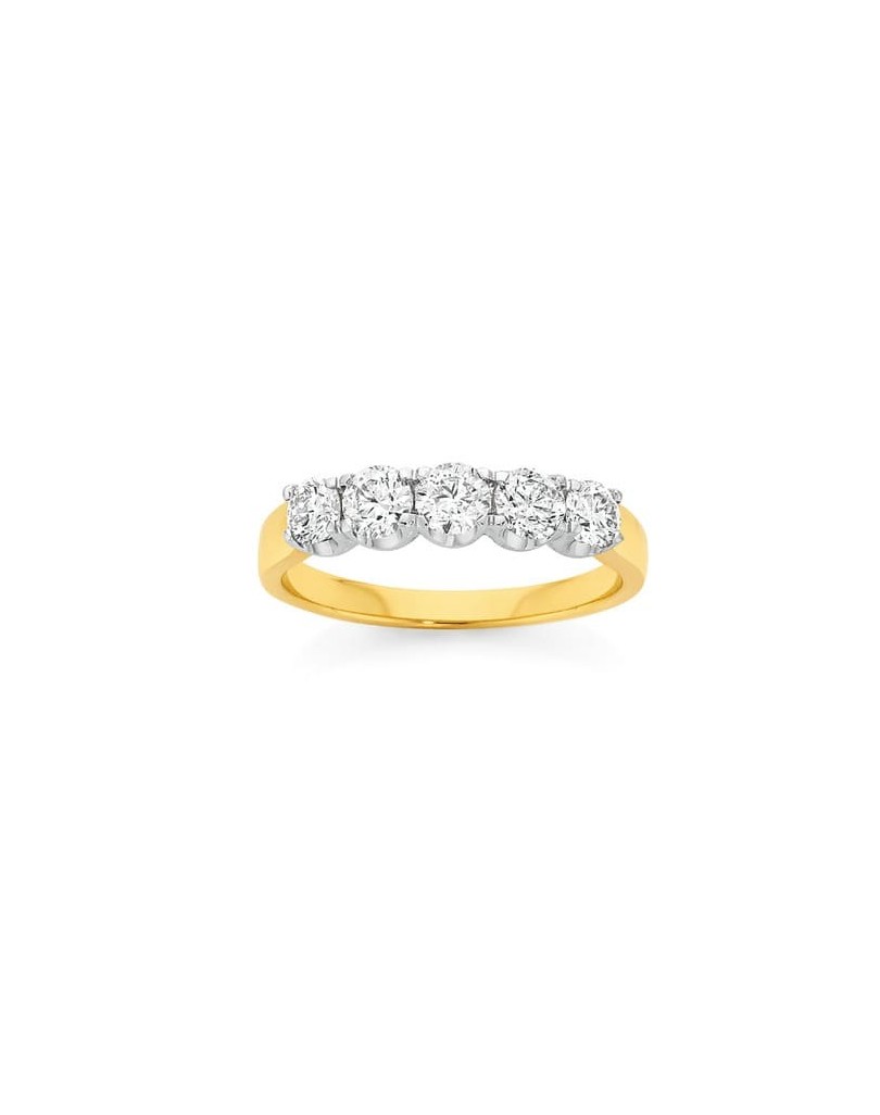 Anello Riviera Modello Piaget con diamanti