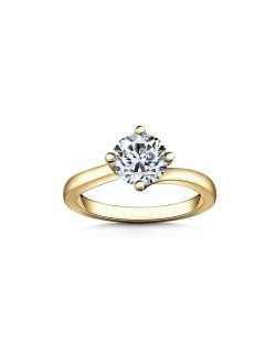 Anello Di Fidanzamento Modello Bulgari con Diamante
