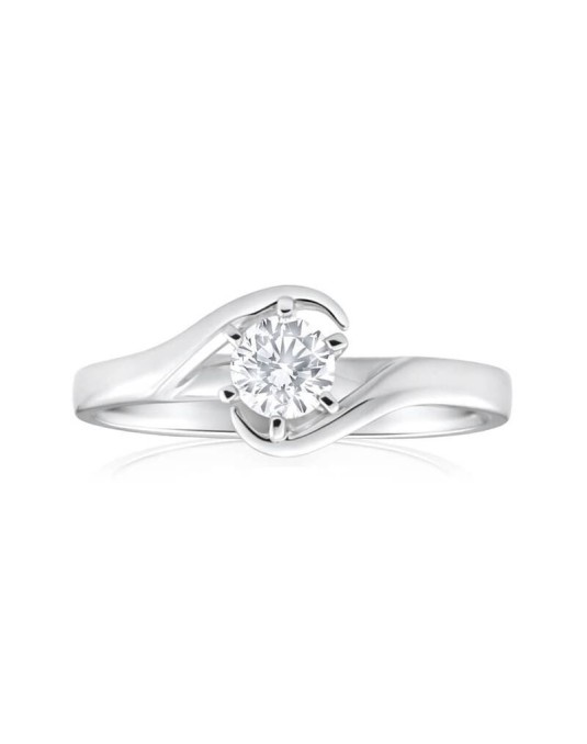 Anello Contrarie Modello Blue Nile con Diamante